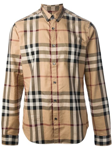 fake burberry check shirt mens|burberry checkered shirt.